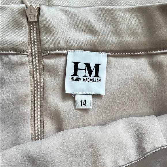 NWOT HILARY MACMILLAN Dusty Rose Split Front Seam Skirt Lined, Size 14 - Picture 2 of 13